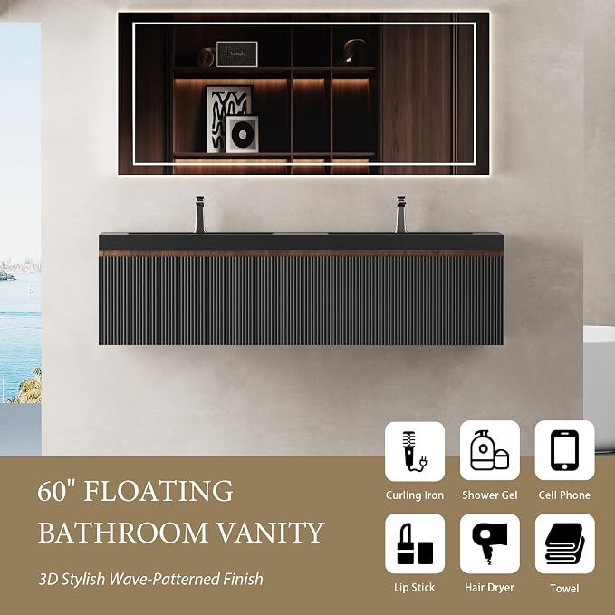 60'' Floating Bathroom Vanity - Image 3