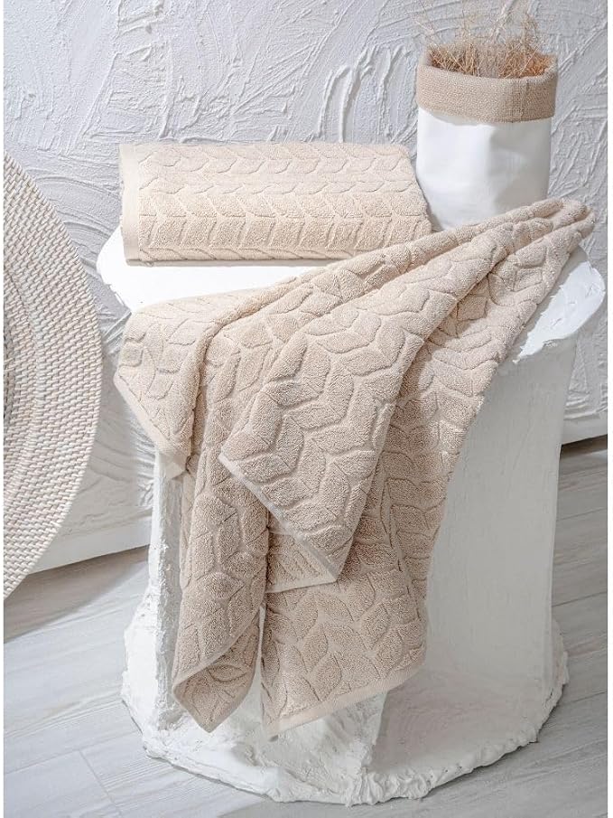 BAGNO MILANO Turkish Bath Towels, Soft Plush Jacquard Luxury Bath Towels - Image 4