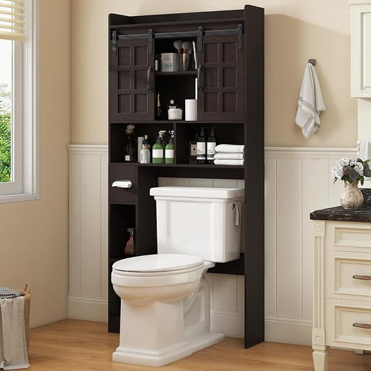 Over The Toilet Storage Cabinet, Farmhouse Storage Cabinet Over Toilet by Halitaa