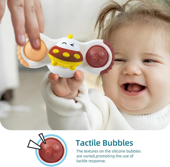 LiKee Strong Suction Cup Fidget Rotating Sensory Bath Toys - Image 2
