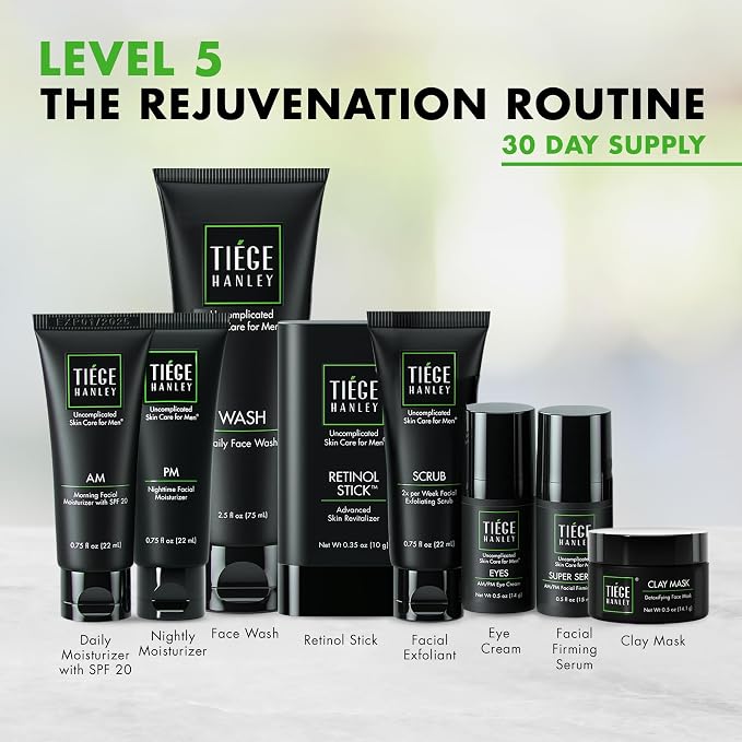 Tiege Hanley Skin Care Set for Men, Rejuvenation Routine, System Level 5 - Image 2