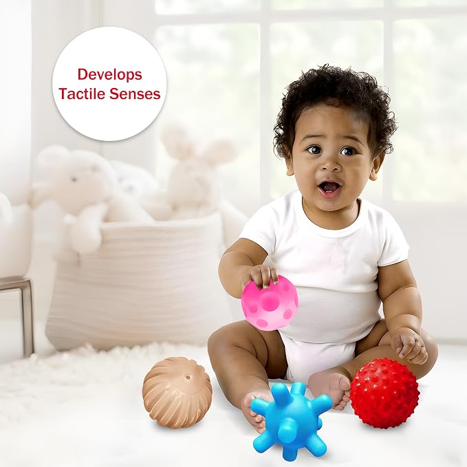 Sensory Balls for Baby Ball for Toddlers 1-3, Textured Multi Ball Set Soft - Image 8