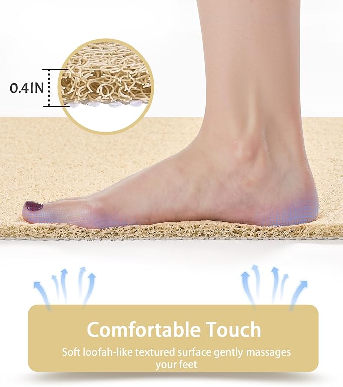 Mecko Loofah Bath Mat for Tub - Image 4