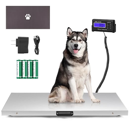 Bonvoisin Pet Scale for Large Dog 1100lb x 0.2lb, Postal Scale by Bonvoisin