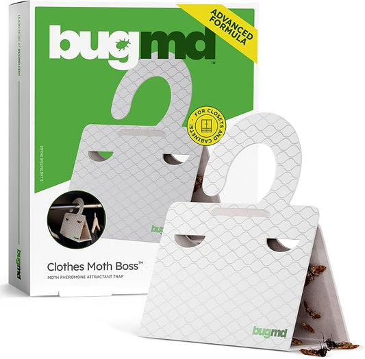 BugMD Clothes & Pantry Moth Traps – Sticky Glue Pheromone-Based Repellent by BugMD