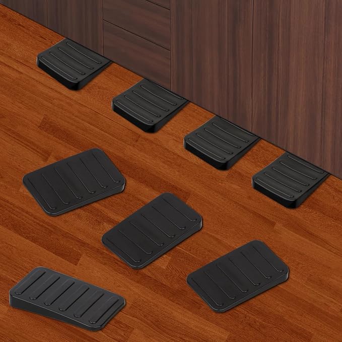 8 Pack Plastic Shims Table Wedge Black Toilet Shim, Levelers Adjustable Blocks by Tahikem