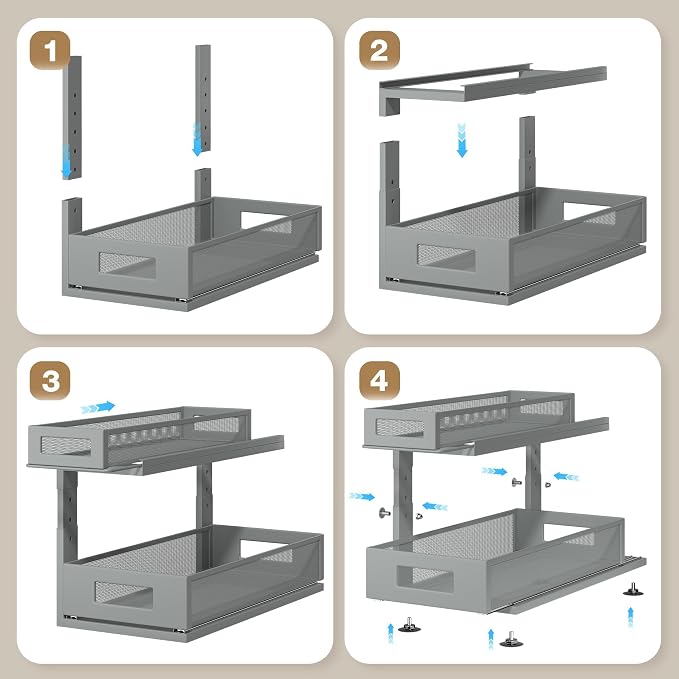2 Pack 18.5IN-Depth Under Sink Organizer - Image 5
