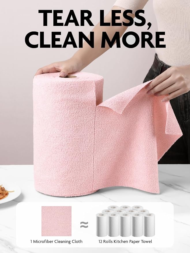 Fantasticlean Microfiber Cleaning Cloth Roll -675 Pack, Tear Away Microfiber - Image 2