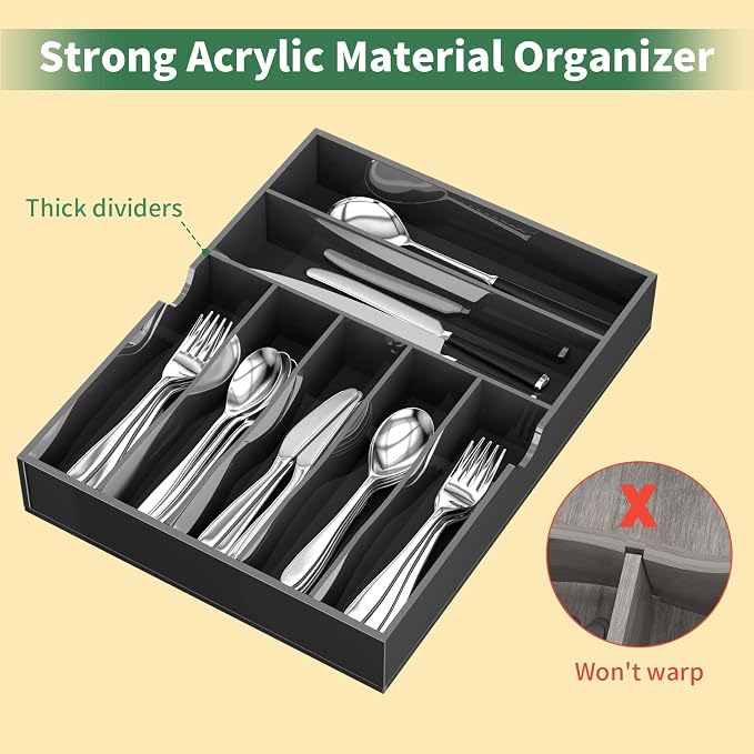 NIUBEE Expandable Kitchen Drawer Organizer - Image 2