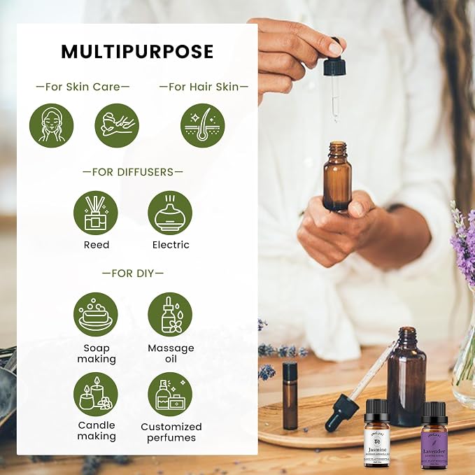 yethious Jasmine Lavender Essential Oil Set Organic Pure - Image 4