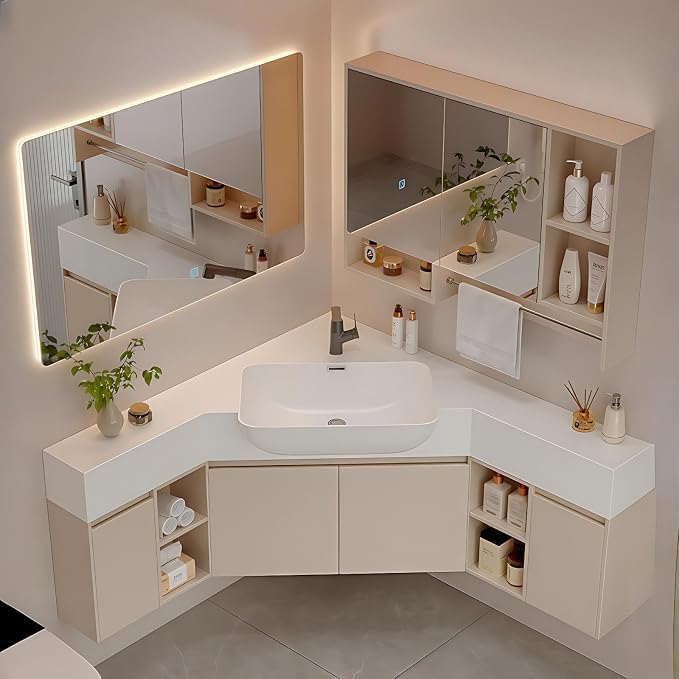 78" Corner Bathroom Vanity by ZGNBSD