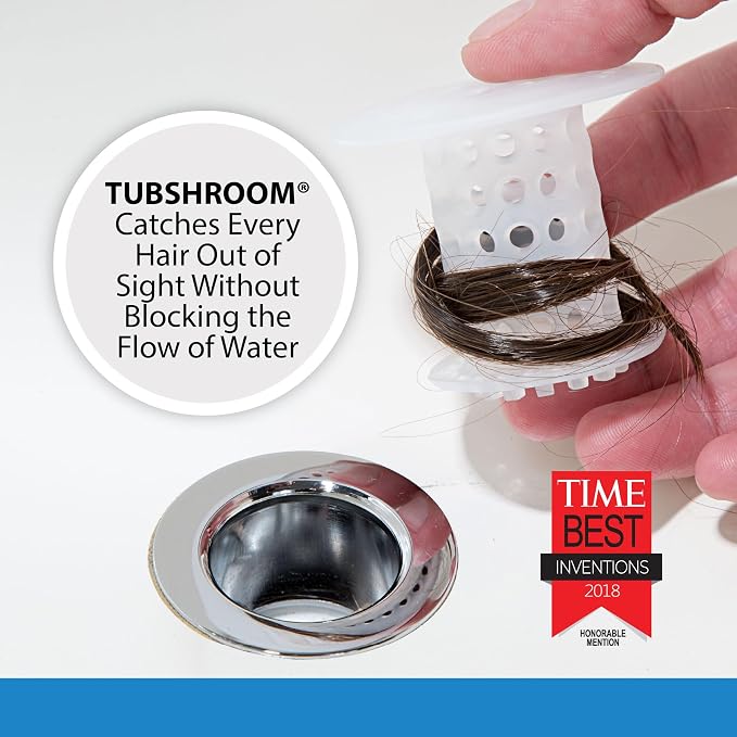 TubShroom Tub Drain Hair Catcher Strainer, 2 Pack, Fits 1.5” – 1.75” Bathtub - Image 6