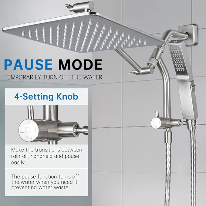 G-Promise All Metal 12 Inches Rain Shower Head - Image 5