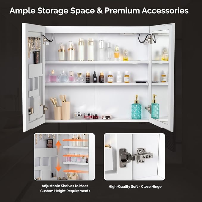 VINGLI Lighted Medicine Cabinet - Image 8