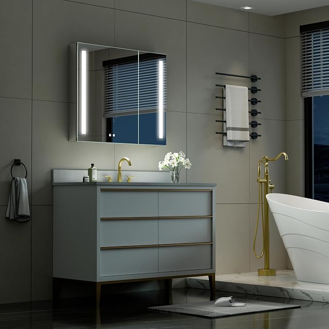 WELLFOR 36" X 30" LED Medicine Cabinet - Image 13