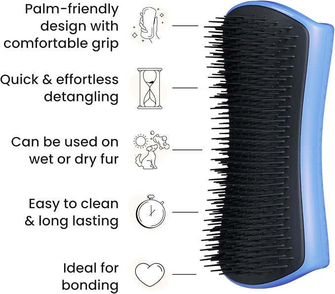 Pet Teezer Detangling Dog Grooming Brush, Dog Bath Brush - Image 4