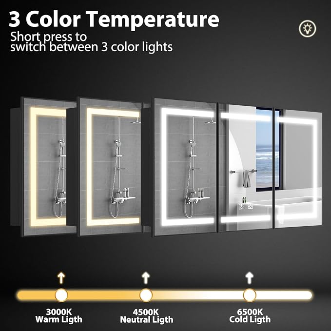 ROOMTEC Lighted Medicine Cabinet - Image 6