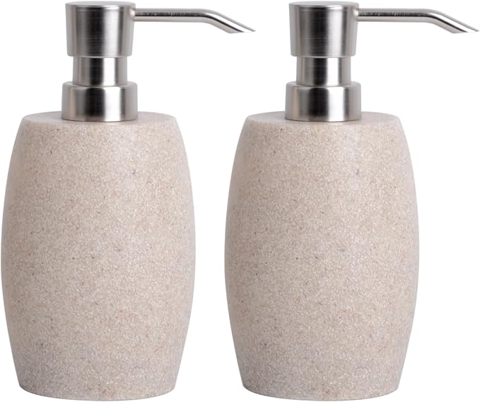 Sandstone Textured Resin Soap Dispenser by ClasinHome