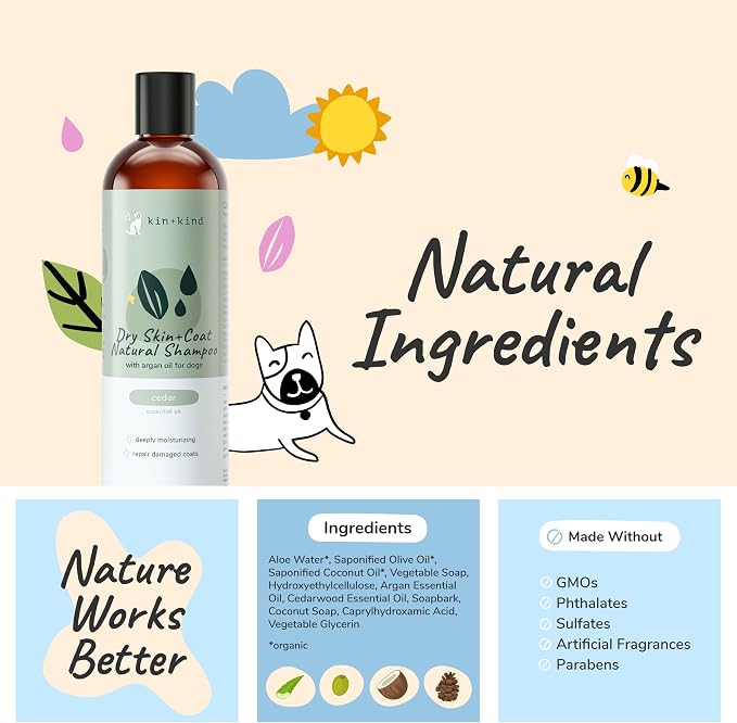 kin+kind Organic Dog Shampoo Itchy Skin Relief – Natural Dog Shampoo - Image 5