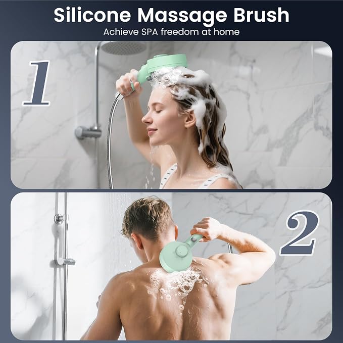 Filtered Shower Head with Handheld, High Pressure 4 Spray Mode Showerhead with - Image 7