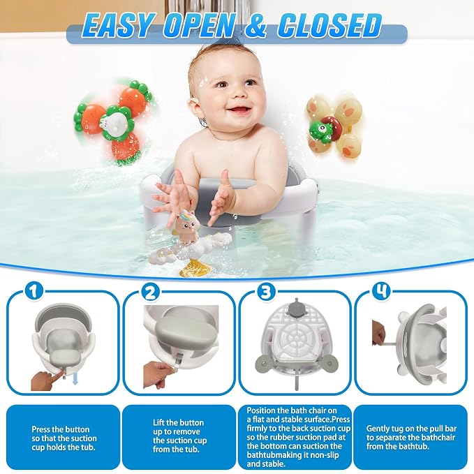 Mostop Baby Bath Seat for Babies 6 Months & Up - Image 4