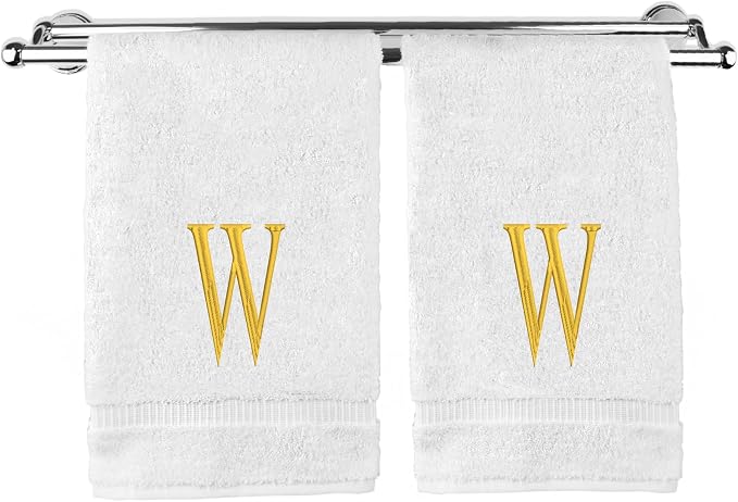 Monogrammed Hand Towel, Personalized Initial Gift, Extra Absorbent 100% Turkish by BareCotton