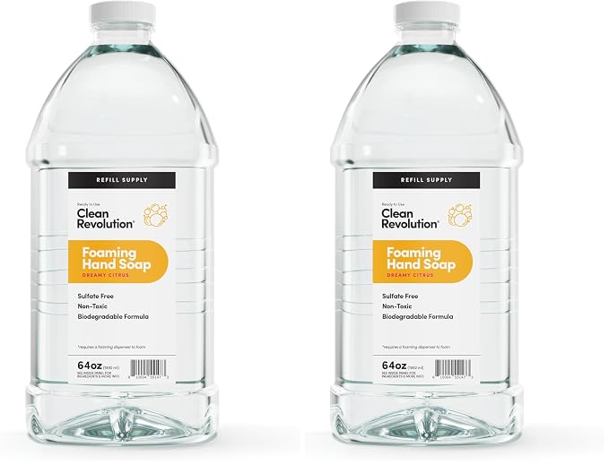 Clean Revolution Foaming Hand Soap Refill Supply Container, Ready to Use Formula by CleanRevolution