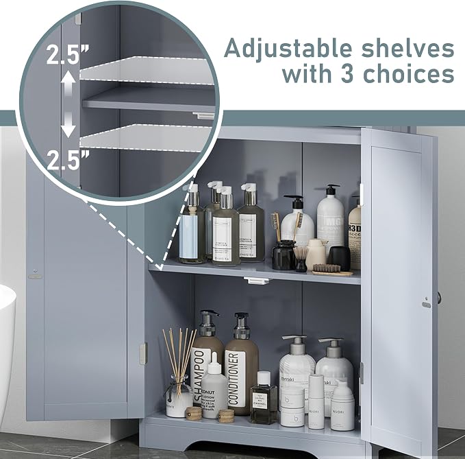 TOLEAD 67" Tall White Bathroom Cabinet Storage Cabinet, Freestanding Storage - Image 5