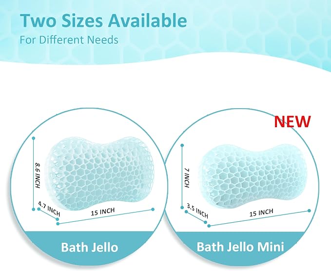Sunlit Bath Jello Mini Gel Bath Pillows, Lumbar Pillow - Image 4