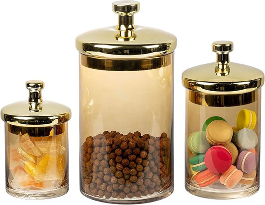 MyGift Glass Apothecary Jar Set by MyGiftHome