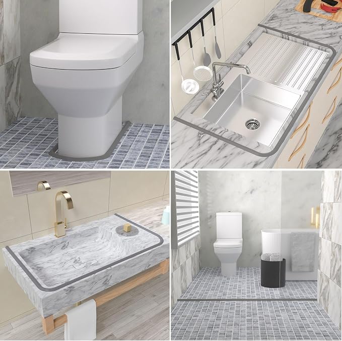 Duzzy 67 Inch Collapsible Shower Water Dam, Shower Threshold Water Stopper - Image 5