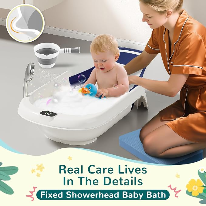 Baby Bathtub, 5-in-1 Reclining Baby Bathtub, Baby Bath Tub - Image 4