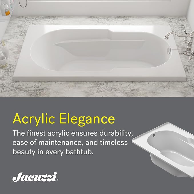 Jacuzzi SIGNATURE Acrylic Drop-In Bathtub, Soaking Sanctuary, Slip Resistant - Image 3