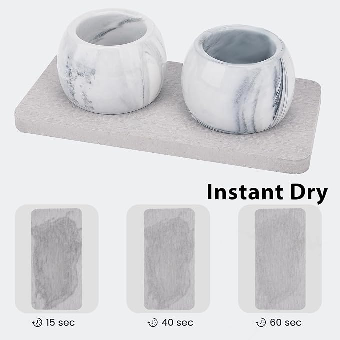 2 Pack Ceramic Toothbrush Holder - Image 2