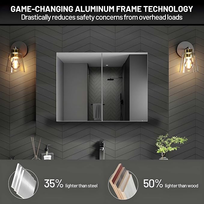 32 x 24 Medicine Cabinet Mirror - Image 7