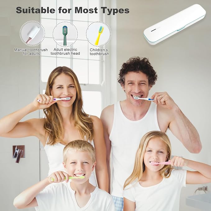 UV Toothbrush Sanitizer and Holder, Portable Travel Case and Cover, Toothbrush - Image 5
