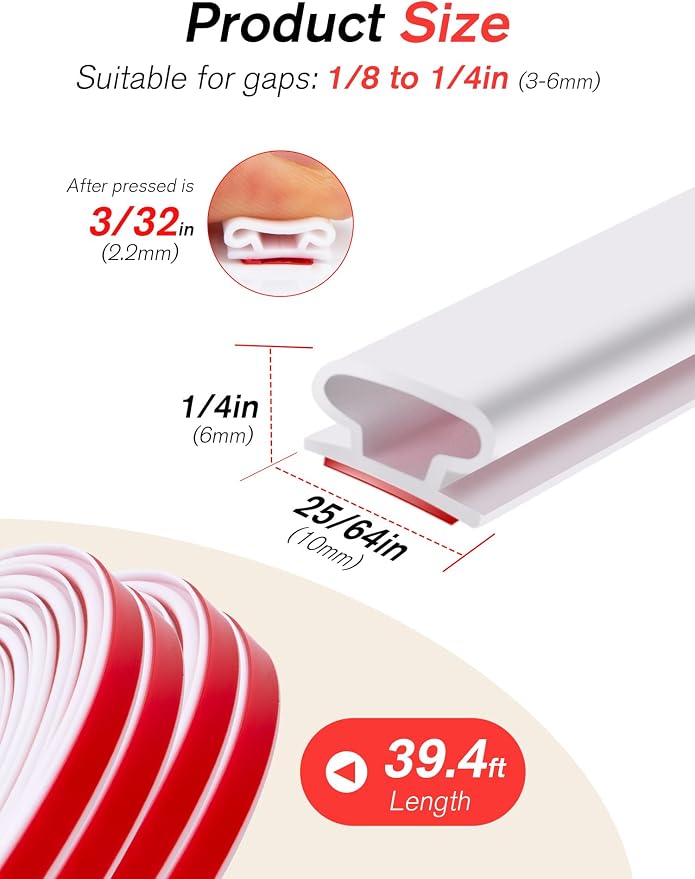 Weather Stripping Silicone Door Seal Strip - Image 3