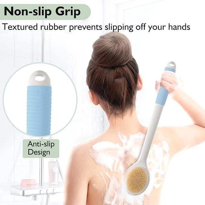 VANZAVANZU 17 Inch Anti-Slip Long Handle Back Scrubber - Image 2
