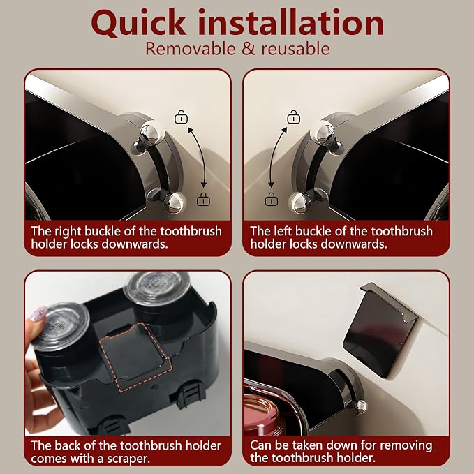Wall Mounted Suction Toothbrush Holder - Image 5