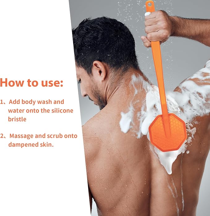 iTokGoK® Silver-Infused Silicone Back Scrubber - Image 2