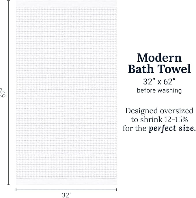 GILDEN TREE Waffle Towels for Bathroom Luxury 100% Cotton Bath Towels, Quick - Image 9