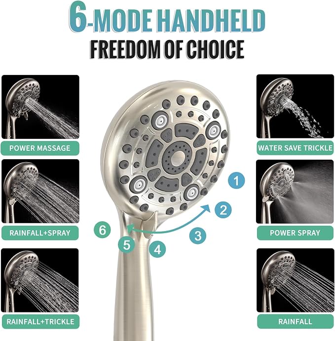 SR SUN RISE Shower System: 12 Inch Rainfall Shower Head - Image 4