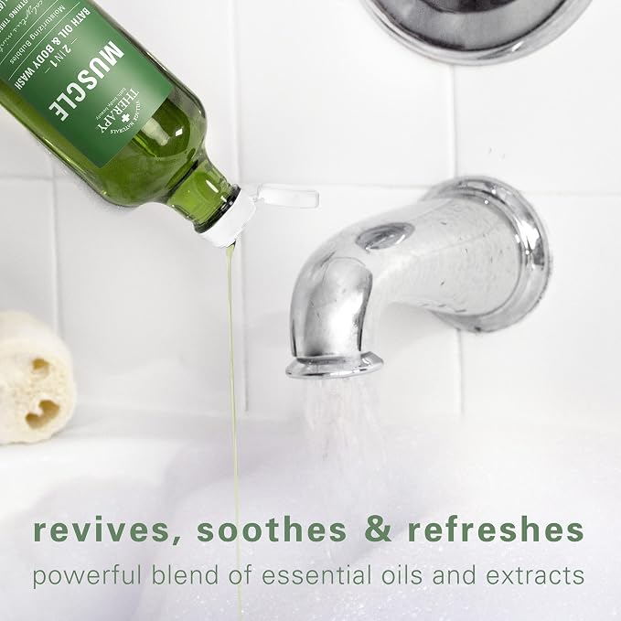 Village Naturals Therapy Muscle Foaming Bath Oil and Body Wash 16 oz. 2 pack - Image 3