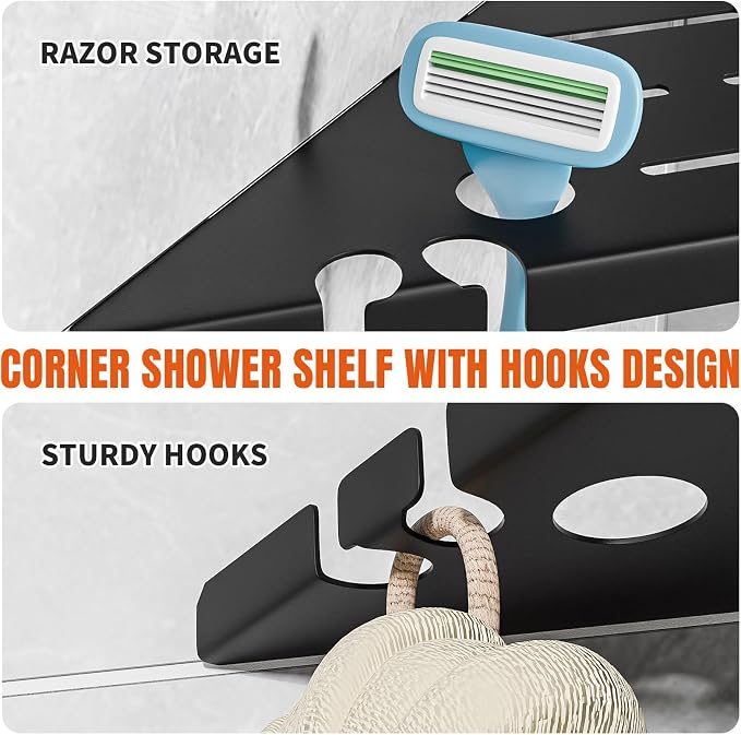 Shower Corner Shelf Organizer Rack - Image 3