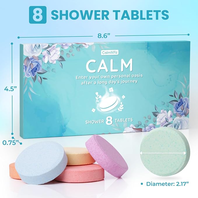 Shower Steamers 8 Pack Set Shower Bombs Tablets in Box - Image 2