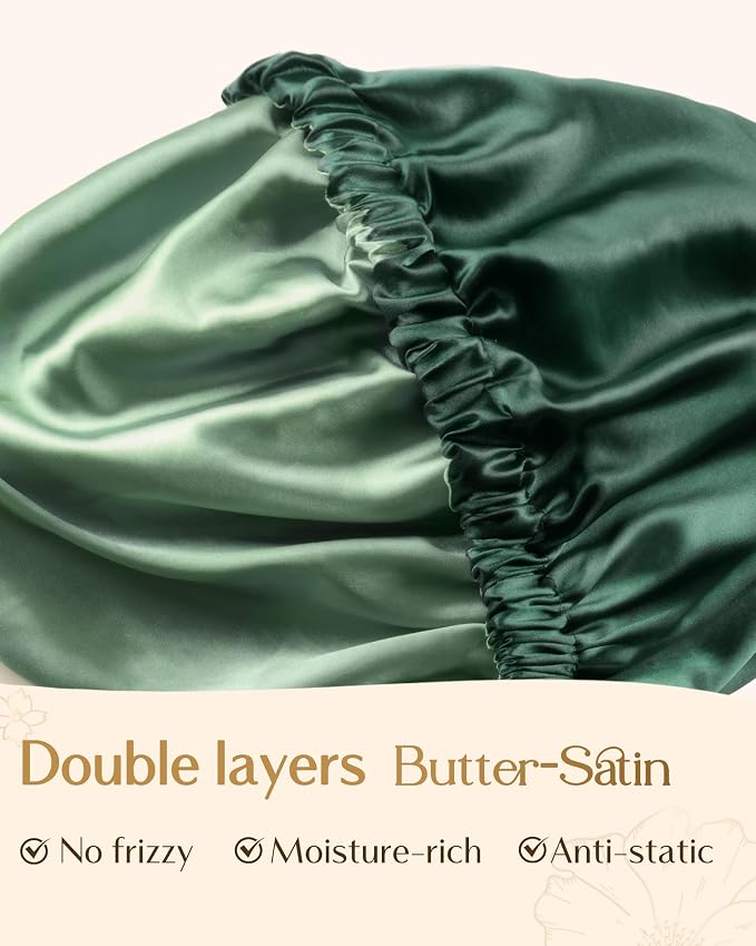 YANIBEST Adjustable Satin Bonnet Double Layer Hair Bonnet - Image 4