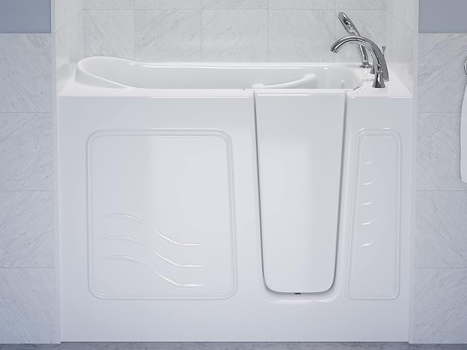 ANZZI Walk In Tub 53'' x 26'' Left Drain Soaking in White, Indulge in Ultimate - Image 7