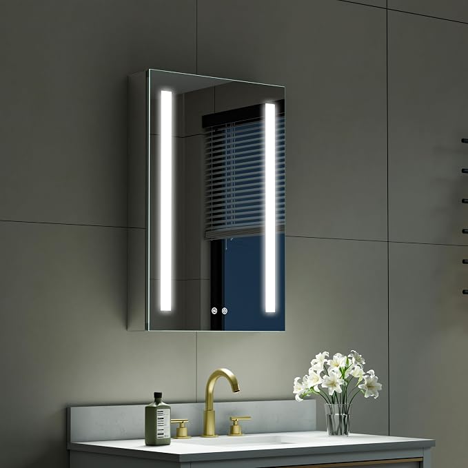 WELLFOR 20" X 30" LED Medicine Cabinet - Image 11