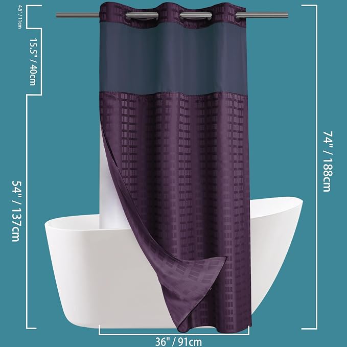 Conbo Mio Stall No Hook Shower Curtain - Image 6