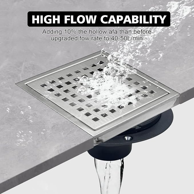6 Inch Square Shower Drain - Image 5